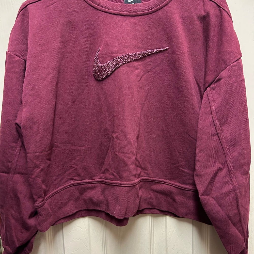Nike Women's Burgundy Crew Neck Sweater